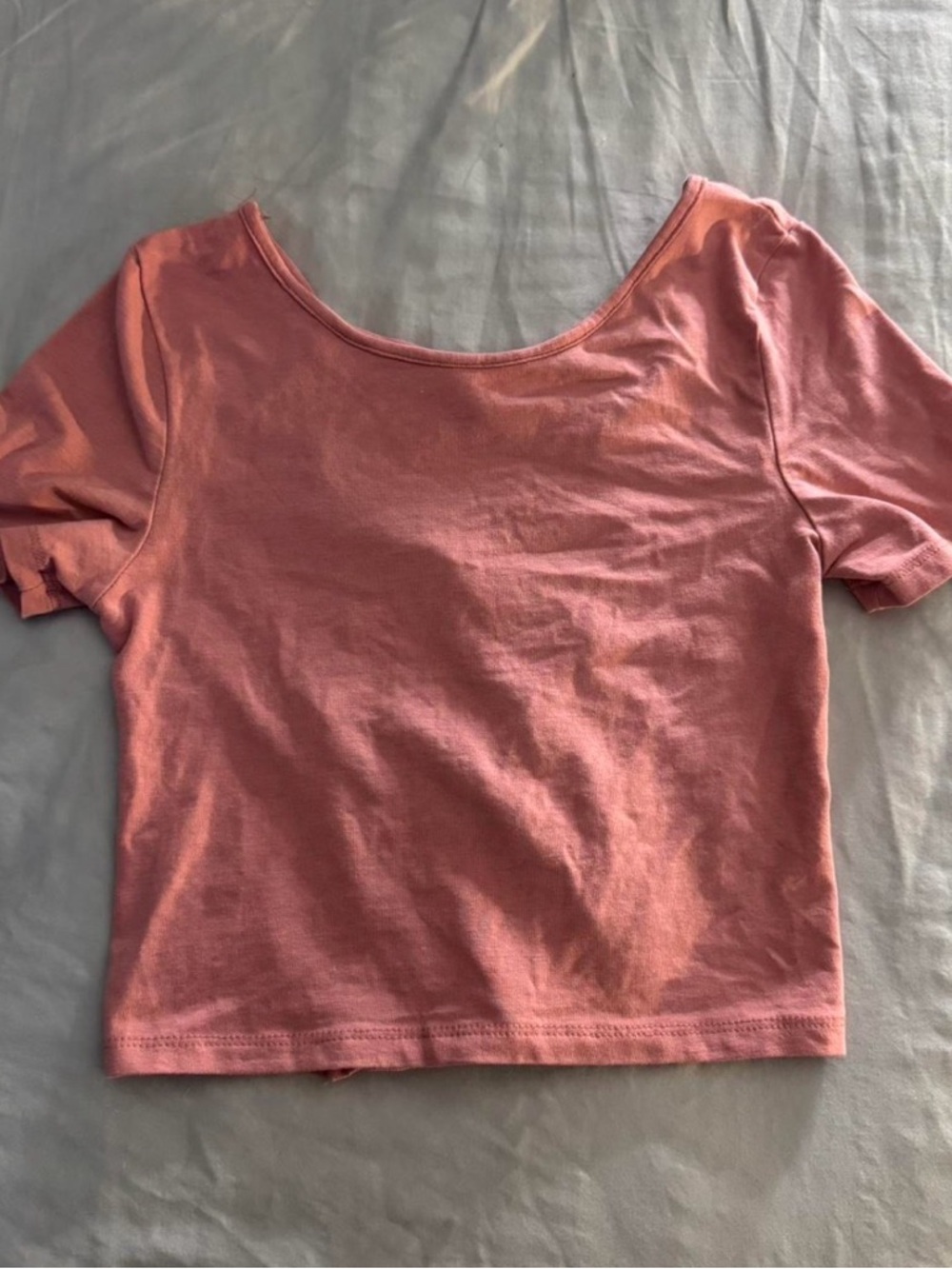 Classic Scoop Neck Crop Top - Rose Pink